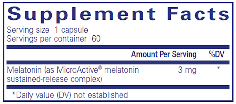 Melatonin-Sustained Release Pure Encapsulations Size: 60 capsules