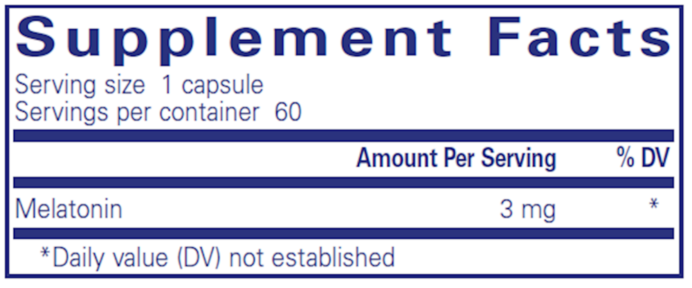 Melatonin Immediate Release 3mg Pure Encapsulations